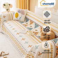 Khăn thảm phủ sofa dùng trang trí và chống bụi bẩn, thiết kế sang trọng cho phòng khách VHOME88
