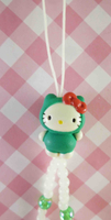 【震撼精品百貨】Hello Kitty 凱蒂貓~限定版手機吊飾-北海道(綠藻多珠)