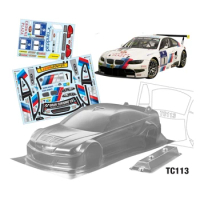 Team C TC113 1/10 M3 On Road Rc Racing Car Toys, 200mm Width, Transparent Body Shell / Color Stickers