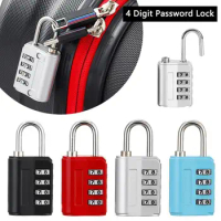 Zinc alloy 4 Digit Password Lock New Padlock Anti-theft Dormitory Cabinet Lock Backpack Zipper Lock Home