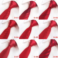 男士紅色領帶 結婚新郎伴郎領帶男正裝商務領帶8cm