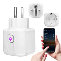 Palam Pintar Outlet, Homekit, Serasi dengan Homekit, Kawalan Suara Siri, Fungsi Pemasa, Dikuasakan E