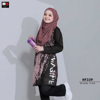 Tshirt Jersey Muslimah Imagine  Humaira Design  Jersey microfiber ironless  Baju sukan muslimah
