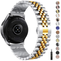 22mm Metal Strap for Huawei Watch 4/3/GT4-3-2 Pro/Amazfit GTR 4/Stratos 3 Stainless Steel Wristband Samsung Watch 3/Gear S3 Band