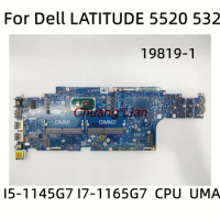 19819-1 For Dell LATITUDE 5520 5320 Laptop Motherboard With I5-1145G7 I7-1165G7 CPU UMA 100% Fully Tested