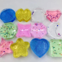 12 Constellations Slime Funny Translucent Shimmer Heart Flower Shape Stress Reliever Toys Squishy Sensory Toys Birthday Gifts