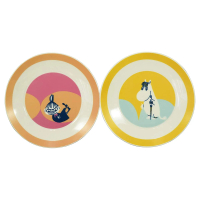 【日本山加yamaka】moomin 嚕嚕米 陶瓷餐盤兩件組 19cm 小不點亞美&amp;可兒(餐具雜貨)