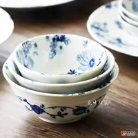 【堯峰陶瓷】日本美濃燒 花宴系列 3.8吋多用井 圓碗 單入 | 碗 | 飯碗 | 麵碗