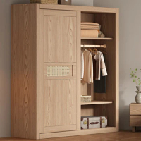 Sliding Door Space Saver Closet Storage Wooden Luxury Nordic Designs Bedroom Simple Modern Wardrobe Locker Szafa Home Furniture