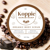 KOPPIE SCRUB SOAP Himalaya Salt +Coffee +Argan Oil +Coconut Oil +Milk Vanila