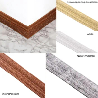 Home Wall Trim Line Skirting Border 3D Pattern Sticker Decoration Self Adhesive Durable Waterproof Strip Wall Stickers Floor