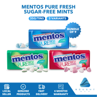 [Bundle of 9] Mentos Pure Fresh Sugar-Free Mints 35g/Tins - Refreshing Mint Candy,  Pocket-Friendly 