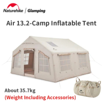 Naturehike Air 13.2 Inflatable Camping Tent Large House Cabin Tent for 4 People Glamping Tourist W/ Free Pump Projection Screen