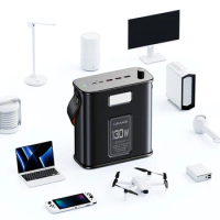 Usams New Design Portable Fast Charging Kit With C to C Data Cable and 130W 80000mAh Fast charging Power Station
