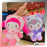 Gantungan Kunci Tas Boneka Sanrio Kostum Panda Kitty Kuromi Melody Cinnamoroll Keychain