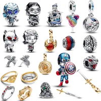 925 Sterling Silver Pendant Fit Pandora Bracelet DIY Jewelry Ice and Fire Power Bead For Women Herocross Disney Throne Charm