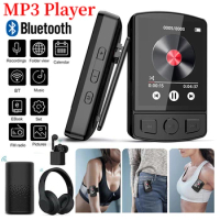 1.8inch MP3 Player 8G/16G Portable Sport Clip Mini Walkman HiFi Bluetooth5.2 MP4 Music Player Support E-Book/Reading/Radio/Clock