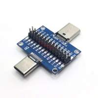 1PCS Type-C Male To Female Test PCB Board Universal Board With USB 3.1 Port Test Board With Pins 14P * 2 Adapter Plate Connector