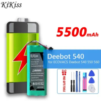 KliKiss Battery 5500mAh for Vacuum Cleanner ECOVACS Deebot 540 550 560 570 580 543 D56 D58 Replacement Bateria