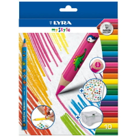 【德國LYRA】個人專屬三角色鉛筆(10色)『附轉印貼紙、削筆器』