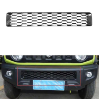 For Suzuki Jimny 2019 Up Car Front Grill Bumper Decoration Net Cover Trim Exterior ABS Auto Styling Moldings