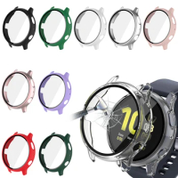 Glass+Case For Samsung Galaxy Watch Active 2 44mm 40mm All cover bumper+Screen Protector film correa for Galaxy watch 4 44/40 mm