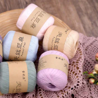 Xuefeier-Tencel Linen Clothes Thread, Cotton Yarn, Handmade Crochet Knitting Needle, Spring and Summer, 6Pcs
