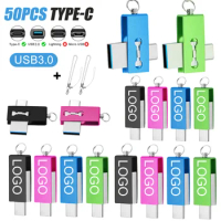 50ocs/lot TOPESEL OTG Usb Stick Type C Pendrive 256GB 128GB 64GB 32GB USB Flash Drive 3.0 High Speed Pendrive for Type-C Device