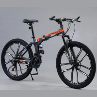 26 Inch 10 Knife MTB Full Suspension Mountain Bike High Carbon Steel Frame Folding Cross Country Bicycle aldult Downhill Bike