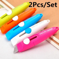 2Pcs/lot Mini Portable Small Box Cutters Package Carton Opened Out of The Box A Letter Opener Office Accessoires Paper Knife