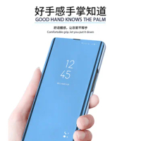 2023 Red Mi Note 10pro Smart Mirror Flip Phone Cover For Xiaomi Redmi Note 10 Pro Max Case Xiaomi Redmi Note 10s Magnetic Stand