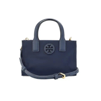 【TORY BURCH】Ella 尼龍迷你手提斜背托特包(海軍藍)