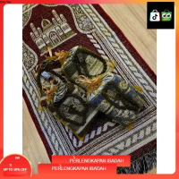 SAJADAH PREMIUM Paket Souvenir Sajadah Merinos + Tasbih 35x60cm