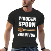 Wooden spoon survivor T-Shirt plus size clothes korean fashion mens t shirts