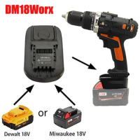 MT18WORX DM18WORX BS18WORX Adapter For Makita Bosch Dewalt Milwaukee 18V Li-Ion Battery Convert For Worx 4PIN Power Tools