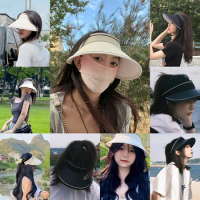 New Summer Sunscreen Hat Children's Open Top Foldable Sun Hat Summer UV Protection Big Eaves Women's Sun Hat