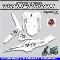 STRIPING TRANSPARAN SUZUKI SPIN 125 DESAIN SIMPEL VARIASI LIST MOTOR VARIASI MOTIF