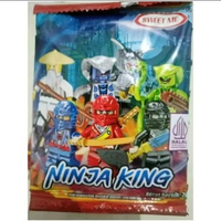 Harga per 5 sachet Mainan anak brick figure ninja king kemasan sachet murah bongkar pasang ninja kin