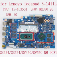 NM-D031 for Lenovo Ideapad 3-14IIL05 Laptop Motherboard CPU:I5-1035G1 GPU:N17S-Q3-A1 MX330 2G RAM:4G FRU:5B20Y88486 5B20Y88485
