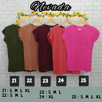 kaos cew merk nevada Wanita Polos