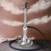 Simple Stainless Steel Hookah, Portable Smoking Steamers, One Tube, Chicha Narghile Complete Kit, Water Pipe for Smok, Shisha