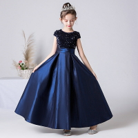 童貝2020女童新款鋼琴禮服兒童大提琴演奏禮服女孩公主鋼琴演出服公主風連衣裙