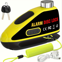 1 Set, 110dB Alarm Disc Brake Lock Motorcycle Disc Brake Anti-theft Lock Outdoor Riding Mountain Bik