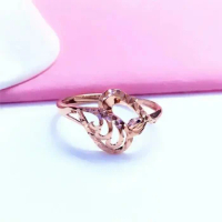 Exquisite Geometric Hollow Rings for Women Plated Rose Gold New in Ring Geometric Opening Novel Jewelry