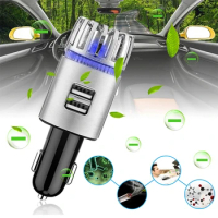 Car Air Purifier Auto Car Fresh Air Anion Ionic Purifier Oxygen Ozone Ionizer Cleaner Vehicle Air Freshener USB Charge