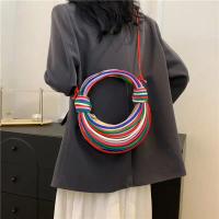 Beg Bahu Berkait, Bergaya, Rekaan 2025, Pegang Tangan, Fesyen Tinggi, Tali Pasta, Warna Pertembungan