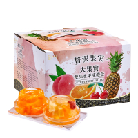 【盛香珍】大果實雙味水果凍量販盒1920g/盒(綜合口味+蜜柑口味)