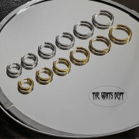 The Goats Dept - Real Titanium Loop Hoop Round Earrings Original / tgd408 Anting Anti Karat Bulat Ho