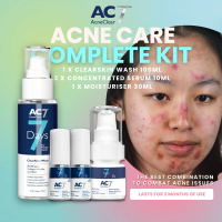 [2S+1M+1W] AC7D 2x Serum 10ml + 1x Moisturiser 30ml + 1x ClearSkin Wash 100ml - Acne Clear 7 Days | 