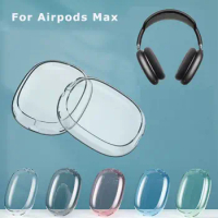 1 Pair Replacement Soft TPU Cover For Airpods Max Transparent Headsets Protective Sleeve Anti-Scratch Shell Earphone Accessories
